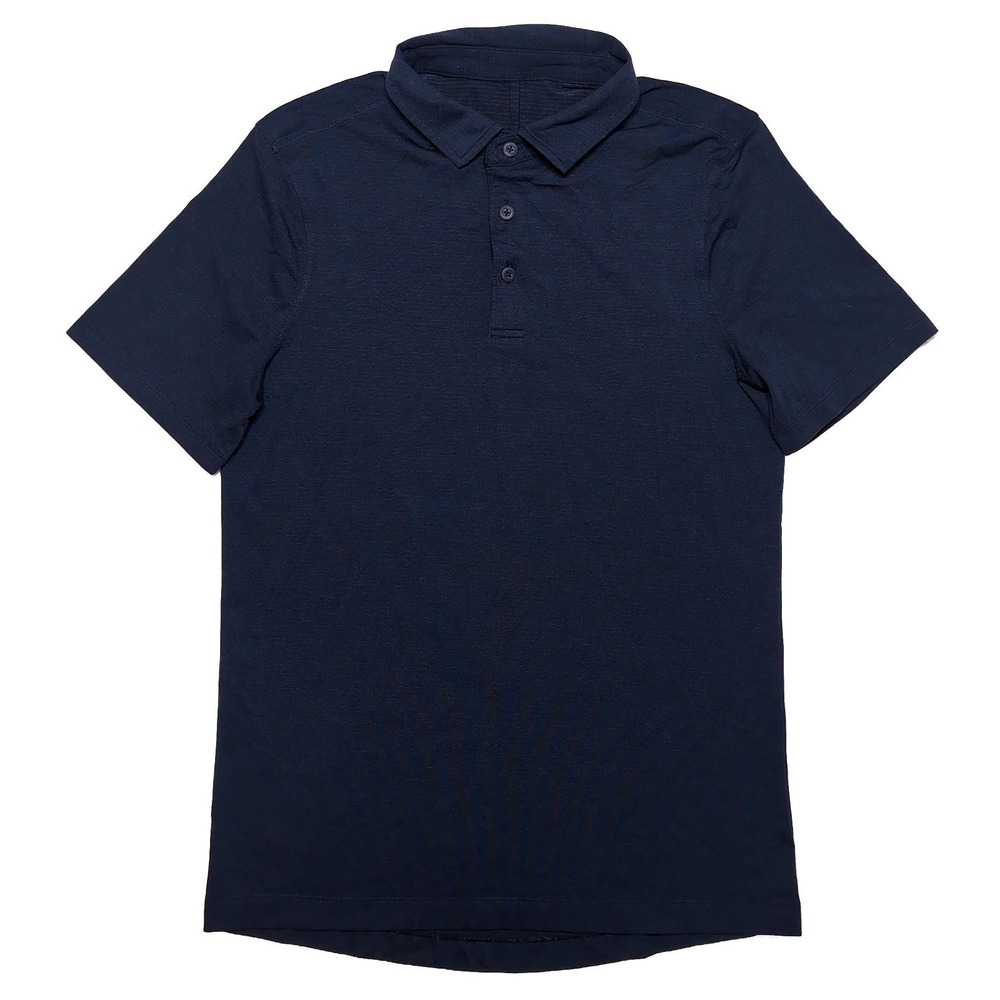 LULULEMON Men's Evolution Polo Shirt Navy Blue Small S